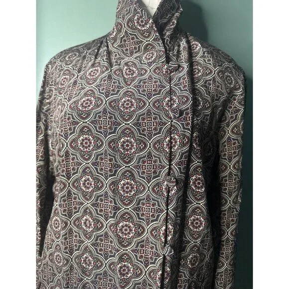 Talbots Women's Vintage Size 10 Silk Blouse Paisley Print Old Money Quiet Luxury - Picture 2 of 7